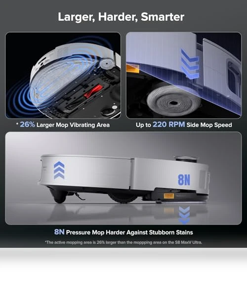 Robot Vacuum and Mop with AI Obstacle Avoidance, 22,000Pa Suction — Smart Cleaning Robots, Roborock