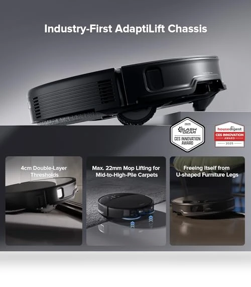 Robot Vacuum and Mop with Powerful Suction, Self-Emptying, Hot Air Drying — Vacuums, Roborock