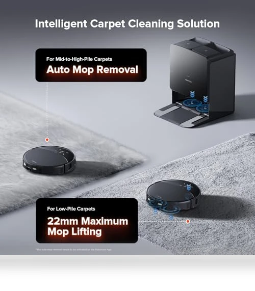Robot Vacuum and Mop with Powerful Suction, Self-Emptying, Hot Air Drying — Vacuums, Roborock