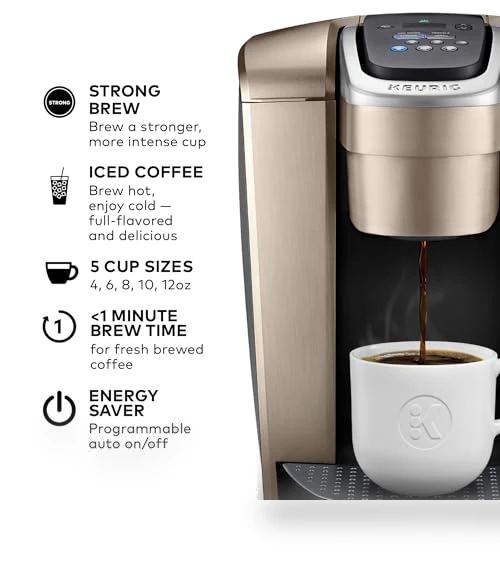 Single Serve K-Cup Pod Coffee Maker with Strength and Temperature Control — Single-Cup Coffee Makers, Keurig