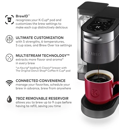 Single Serve K-Cup Pod Coffee Maker with WiFi Connectivity — Electric Blade Coffee Grinders, Keurig