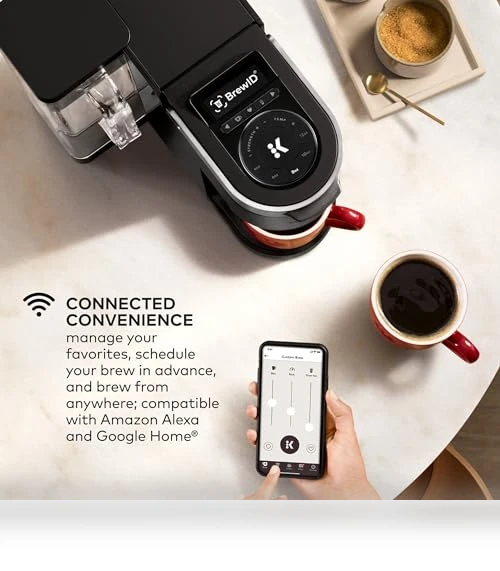 Single Serve K-Cup Pod Coffee Maker with WiFi Connectivity — Electric Blade Coffee Grinders, Keurig