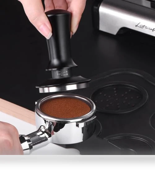 Spring Loaded Espresso Tamper 58mm - Adjustable Depth Coffee Press Tool — Tampers, Attsky