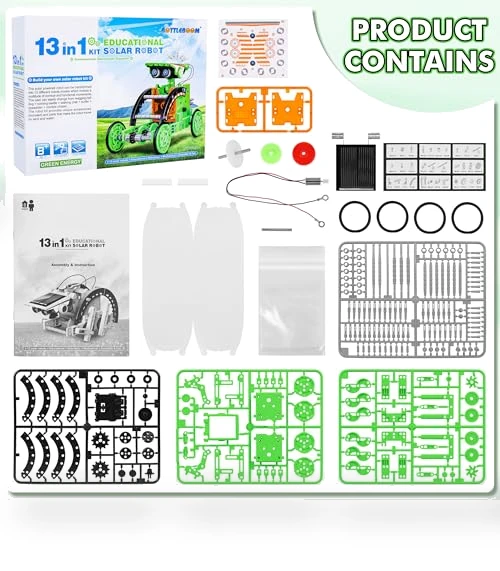 STEM 13-in-1 Education Solar Power Robots Toys for Kids — Solar Power, Bottleboom