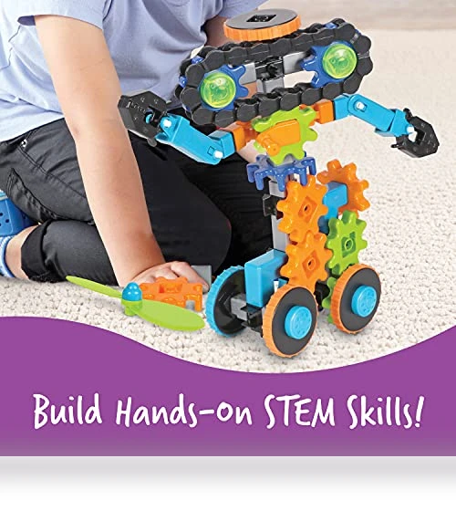 STEM Robots Building Set - 116 Pieces, Ages 5+, Robot Toy — Mechanical Construction Kits, Learning Resources