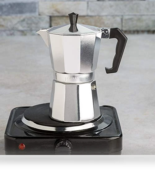 Stovetop Espresso and Coffee Maker, Moka Pot for Italian and Cuban Café Brewing, 6 Espresso Cups — Stovetop Moka Pots, Primula