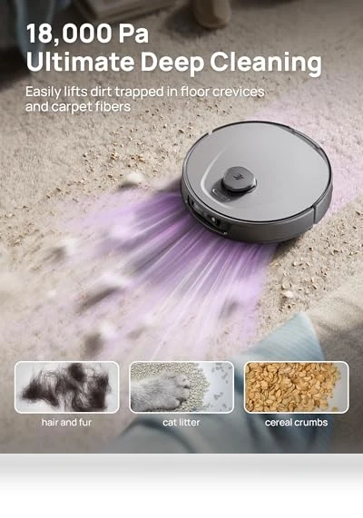 Ultra Robot Vacuum and Mop Combo with Self-Cleaning, 18000 Pa Suction — Smart Cleaning Robots, 3i