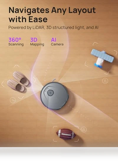 Ultra Robot Vacuum and Mop Combo with Self-Cleaning, 18000 Pa Suction — Smart Cleaning Robots, 3i