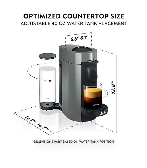 Vertuo Plus Coffee and Espresso Maker, Grey — Coffee & Espresso Combos, De'Longhi