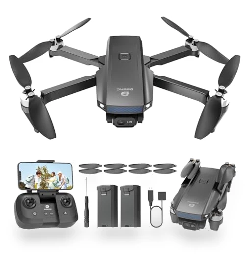 1080P HD Camera Drone with Brushless Motor, Foldable RC Quadcopter — Drones, DEERC