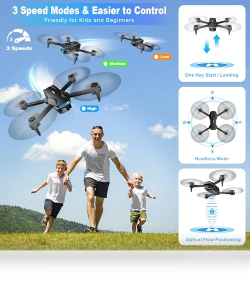 1080P HD FPV Foldable Drone with Camera for Beginners — Drones, Velcase