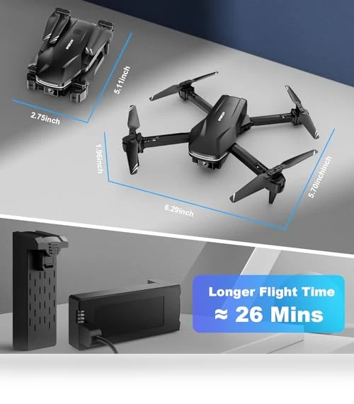1080P HD FPV Foldable Drone with Camera for Beginners — Drones, Velcase