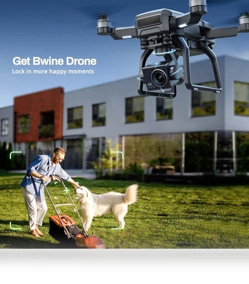 4K Camera Drone with 3-Axis Gimbal, GPS Auto Return, 50Mins Flight Time — Drones, Bwine