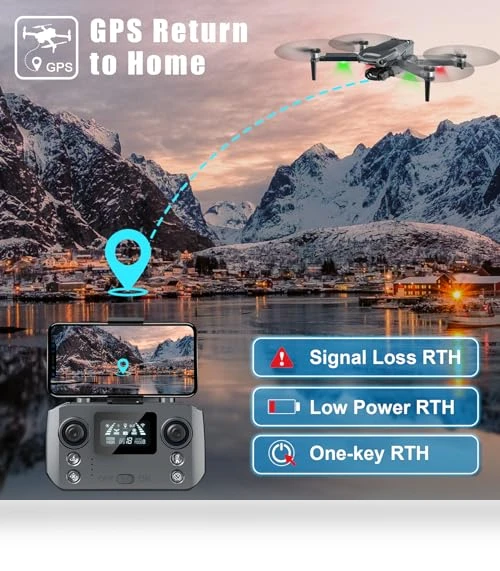4K Camera Drone with GPS, 46Mins Flight Time — Drones, Glorale