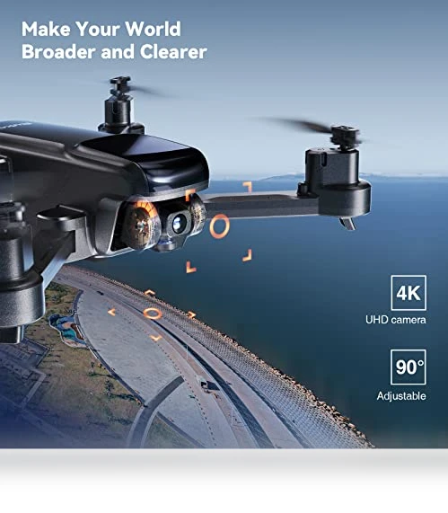 4K Camera Drone with GPS Auto Return, 40 Min Flight, Foldable FPV Quadcopter — Drones, Ruko