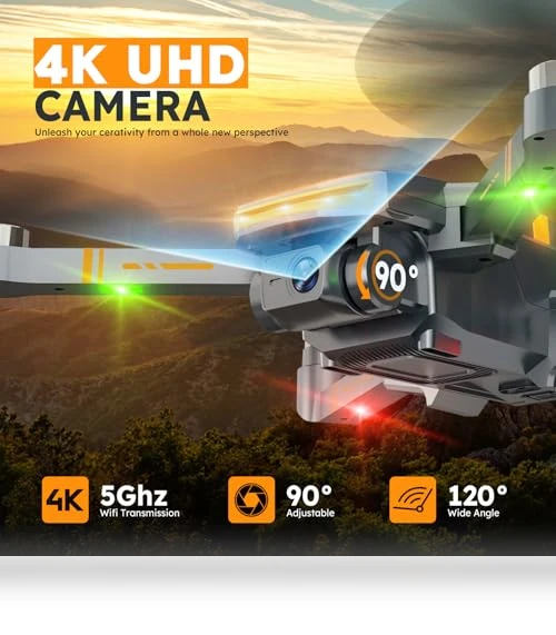 4K GPS Drone with Brushless Motor and Follow Me Mode — Drones, KINGULL