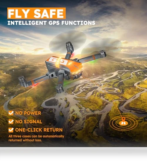 4K GPS Drone with Brushless Motor and Follow Me Mode — Drones, KINGULL