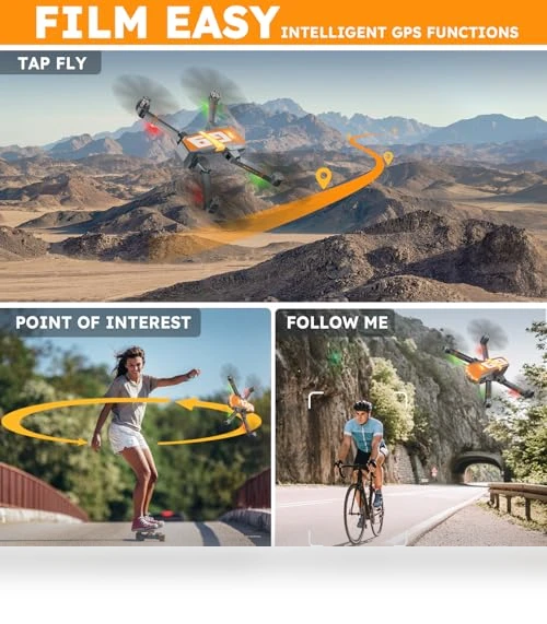 4K GPS Drone with Brushless Motor and Follow Me Mode — Drones, KINGULL