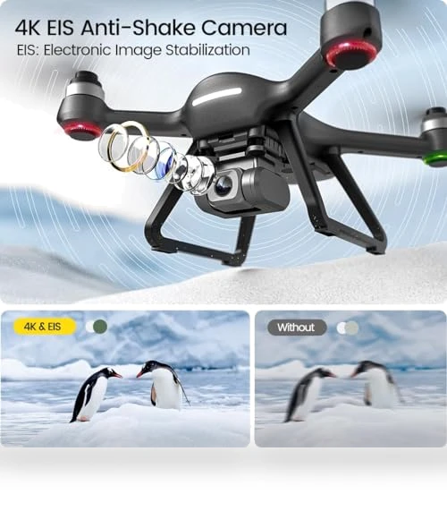 4K UHD Drone with EIS Anti Shake Camera, GPS Quadcopter — Drones, Holy Stone