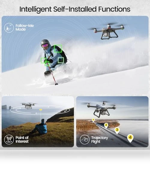 4K UHD Drone with EIS Anti Shake Camera, GPS Quadcopter — Drones, Holy Stone
