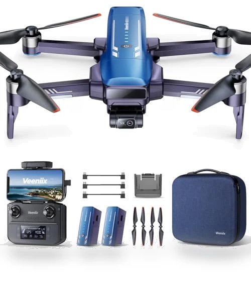8K Camera Drone with 3-Axis Gimbal, 80min Flight Time — Cinematic Gear, Veeniix