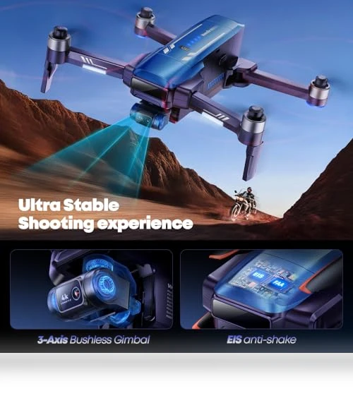 8K Camera Drone with 3-Axis Gimbal, 80min Flight Time — Cinematic Gear, Veeniix