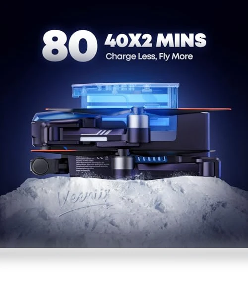 8K Camera Drone with 3-Axis Gimbal, 80min Flight Time — Cinematic Gear, Veeniix