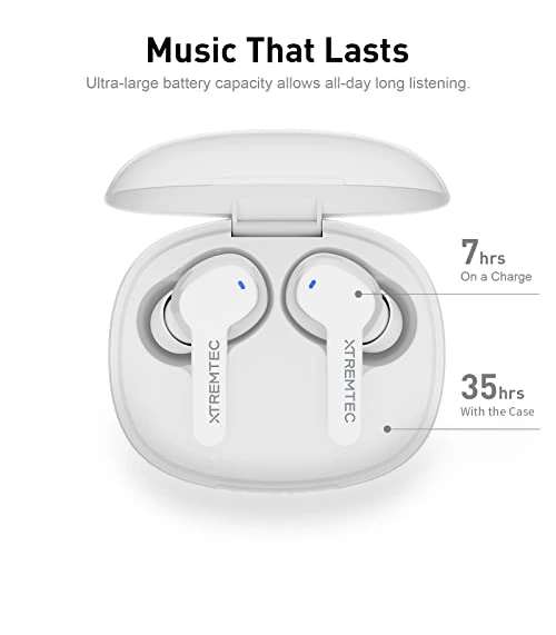 Bluetooth Noise Cancelling Wireless Earbuds — In-Ear Headphones, XTREMTEC