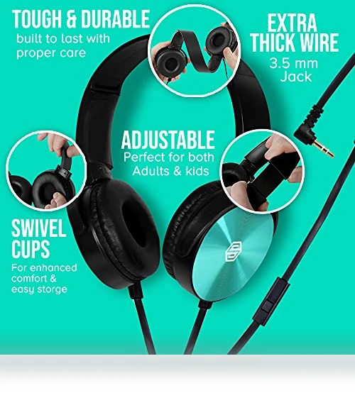Classroom Headphones With Microphone Bulk Pack — In-Ear Headphones, Sonitum