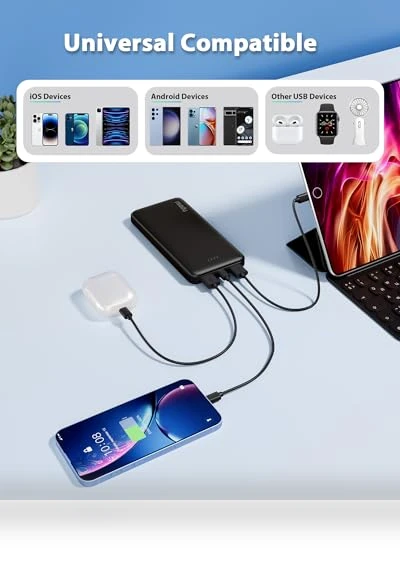 Dual USB Portable Charger — Chargers, Miady