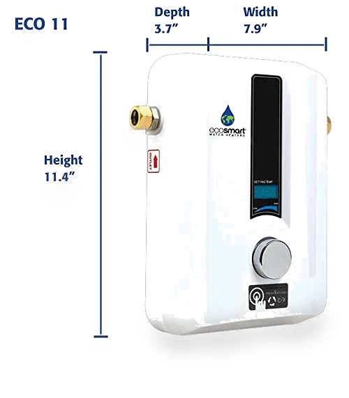Electric Tankless Water Heater with Self Modulating Technology — Compact Dishwashers, EcoSmart