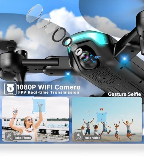 Foldable Drone with 1080P Camera for Beginners — Drones, REDRIE