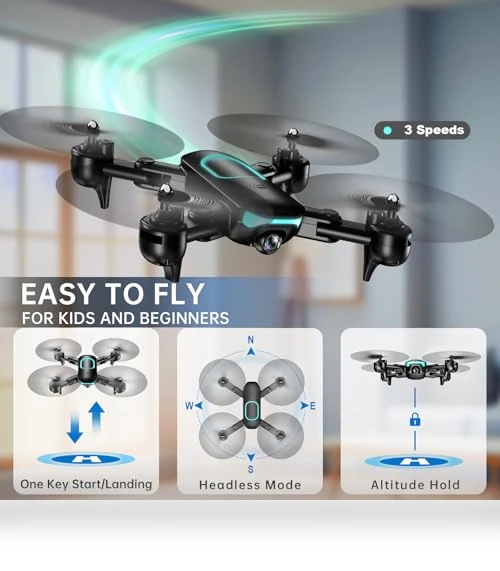 Foldable Drone with 1080P Camera for Beginners — Drones, REDRIE