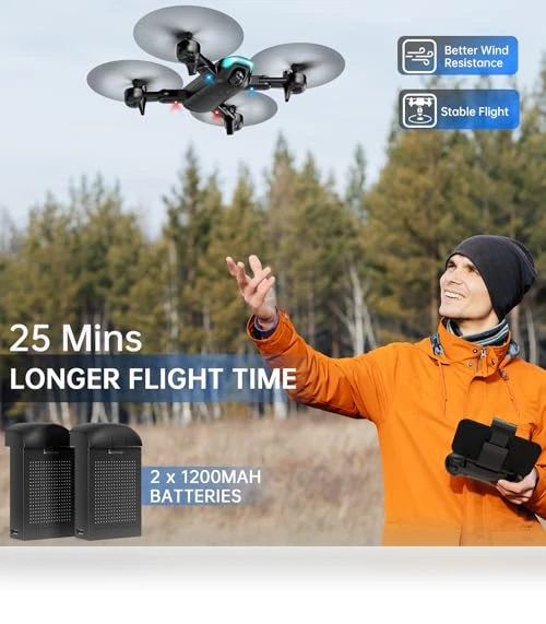 Foldable Drone with 1080P Camera for Beginners — Drones, REDRIE