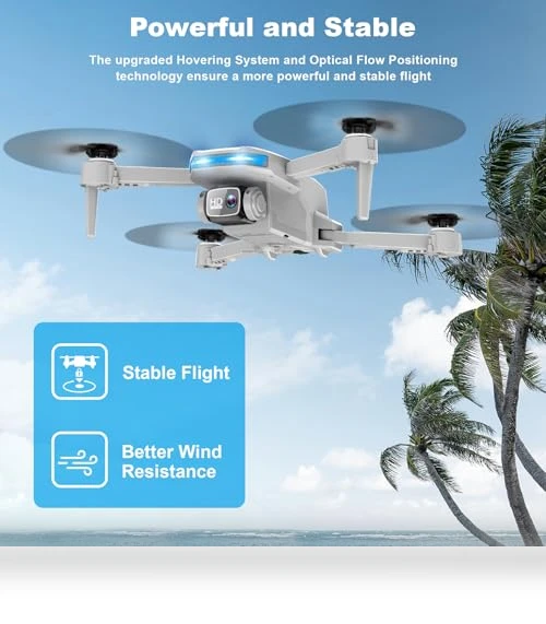 Foldable Drone with 1080P Camera, Voice Gesture Control, 3D Flip, Ideal for Beginners — Drones, RELIDOL