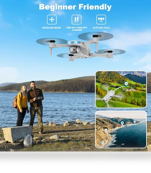 Foldable Drone with 1080P Camera, Voice Gesture Control, 3D Flip, Ideal for Beginners — Drones, RELIDOL