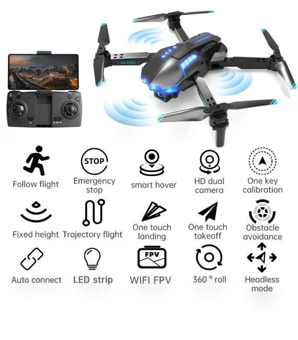 Foldable FPV Drone with 1080P Camera — Drones, HONIVON