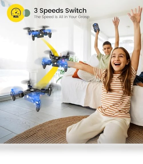 Foldable Mini Drone for Kids Beginners with Altitude Hold and 3D Flips — Flying Toys, Holy Stone