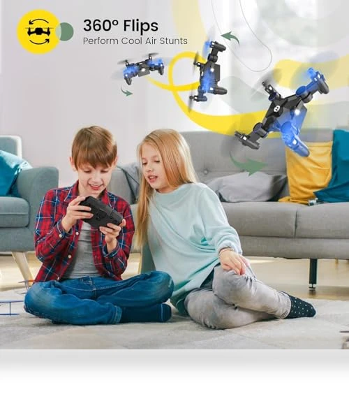 Foldable Mini Drone for Kids Beginners with Altitude Hold and 3D Flips — Flying Toys, Holy Stone