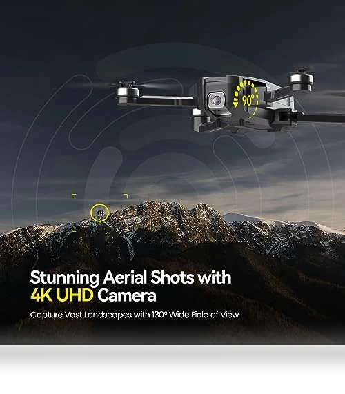 GPS Drone with Camera 4K UHD, 52 Minutes Flight Time, Foldable Quadcopter — Drones, Holy Stone