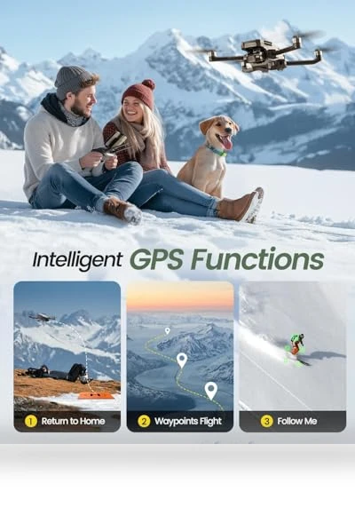 GPS Drones with Camera for Adults 4K, 2-Axis Gimbal, Smart Return Home — Drones, Holy Stone