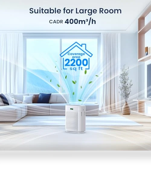 H13 HEPA Air Purifier for Large Rooms up to 2200 Sq Ft — HEPA Air Purifiers, AMEIFU