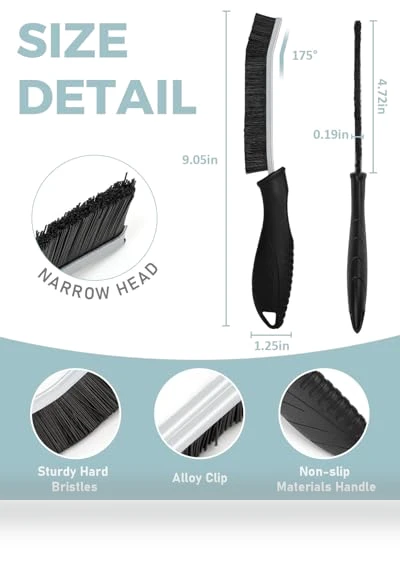 Hard Bristle Crevice Cleaning Brush - Multifunctional Gap Scrub Brush for Home Essentials — Brushes, SXhyf