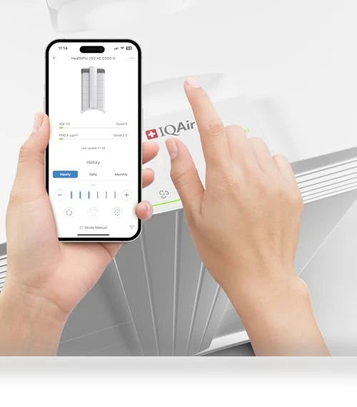 HealthPro Plus XE Air Purifier - Smart HyperHEPA Filtration for Large Rooms — Activated Carbon Air Purifiers, IQAir