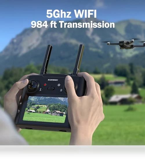 K600 GPS Drone with Camera, 4.5 Inch LCD Screen, 32G SD Card, Auto Return, Follow Me — Drones, KARUISRC
