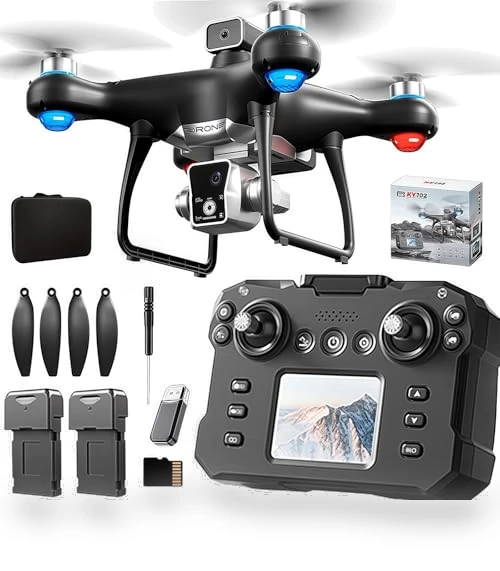 KY102 Drone with Screen Controller, 4K Camera, Obstacle Avoidance — Drones, QAONIE