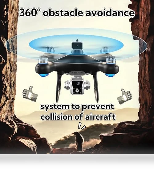 KY102 Drone with Screen Controller, 4K Camera, Obstacle Avoidance — Drones, QAONIE