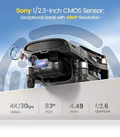 Lightweight GPS Drones with Camera 4K, 3 Axis Brushless Gimbal, Visual Tracking — Drones, Holy Stone