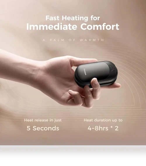 Magnetic Hand Warmers Rechargeable 2 Pack, Fast Heating, 3-Settings, Portable Heater — Portable Heating Solutions, OCOOPA