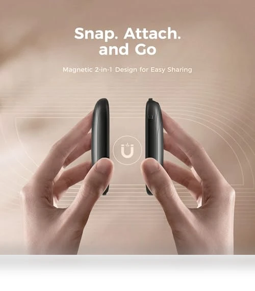 Magnetic Hand Warmers Rechargeable 2 Pack, Fast Heating, 3-Settings, Portable Heater — Portable Heating Solutions, OCOOPA